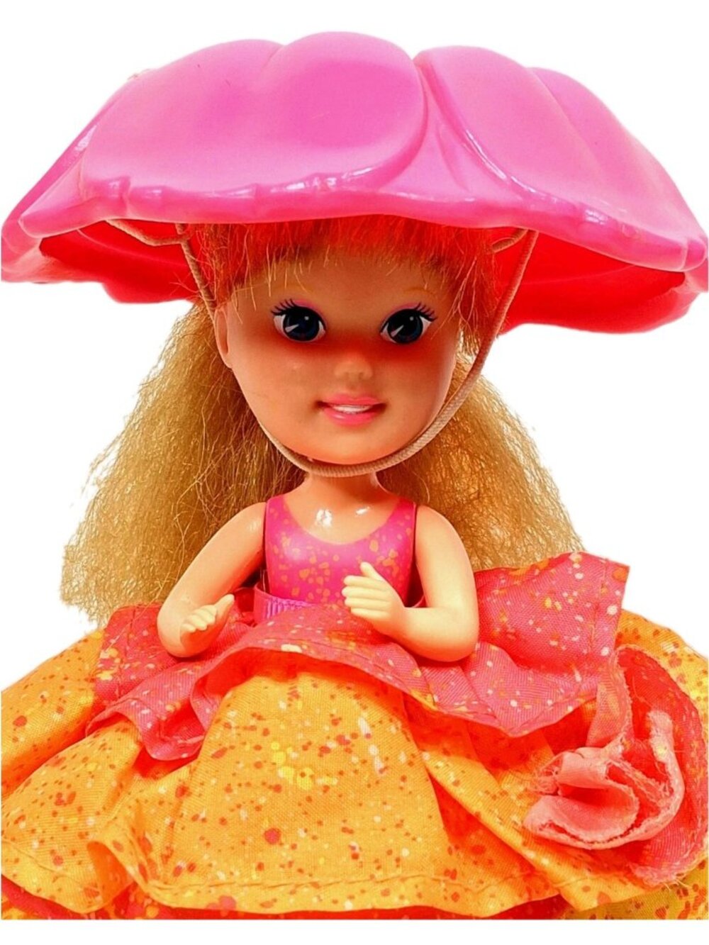 Vintage Tropical Treat Coral Splash Doll Tonka Toy Orange Pink Yellow